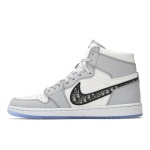 Dior x Nike Air Jordan 1 Retro High Grey for sale