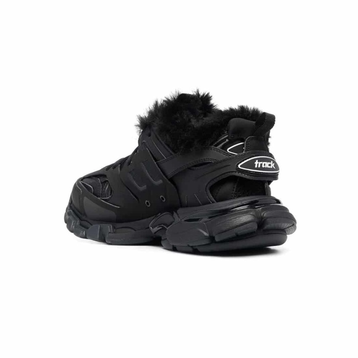 Balenciaga Track Faux Fur Sneaker Black