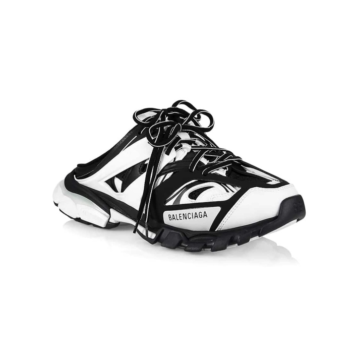 Balenciaga Track Mule Sneakers In Black White