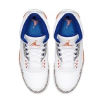 [Authorize✅]Air Jordan 3 Knicks White Old Royal-University Orange-Tech Grey - Image 3