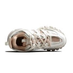 Balenciaga Track Runners White and Brown Leather