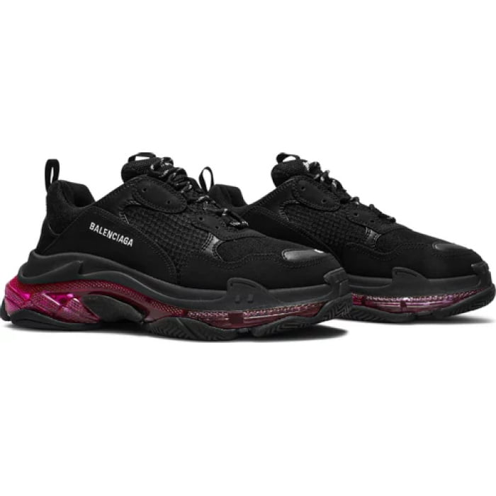 Balenciaga Triple S Sneaker Black And Neon Pink