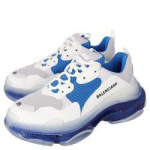 Balenciaga Triple S Clear Sole Low Top Sneakers White Blue