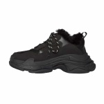 Balenciaga Triple S Faux Fur Sneaker Black