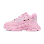 Balenciaga Triple S Faux Fur Sneaker Pink