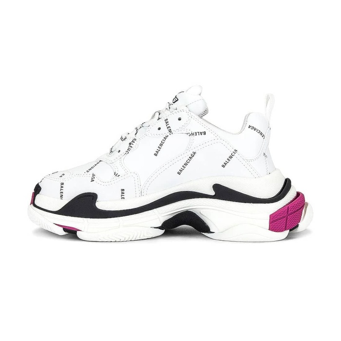 Balenciaga Triple S Logo Chunky Sneakers White