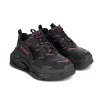 [Authorize✅]Balenciaga Allover Logo Triple-S In Black Pink for sale - Image 7