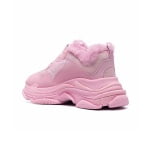 [Authorize✅]Balenciaga Triple S Faux Fur Sneaker Pink for sale - Image 6