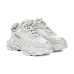 [Authorize✅]Balenciaga Triple S Faux Fur Sneaker Light Grey for sale - Image 5