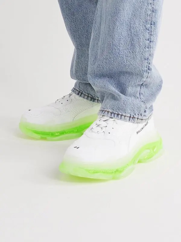Balenciaga Triple S sneakers Clear Sole Green White