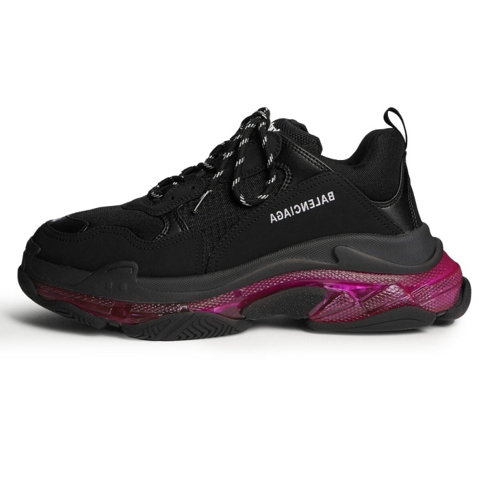 Balenciaga Triple S Sneaker Black And Neon Pink