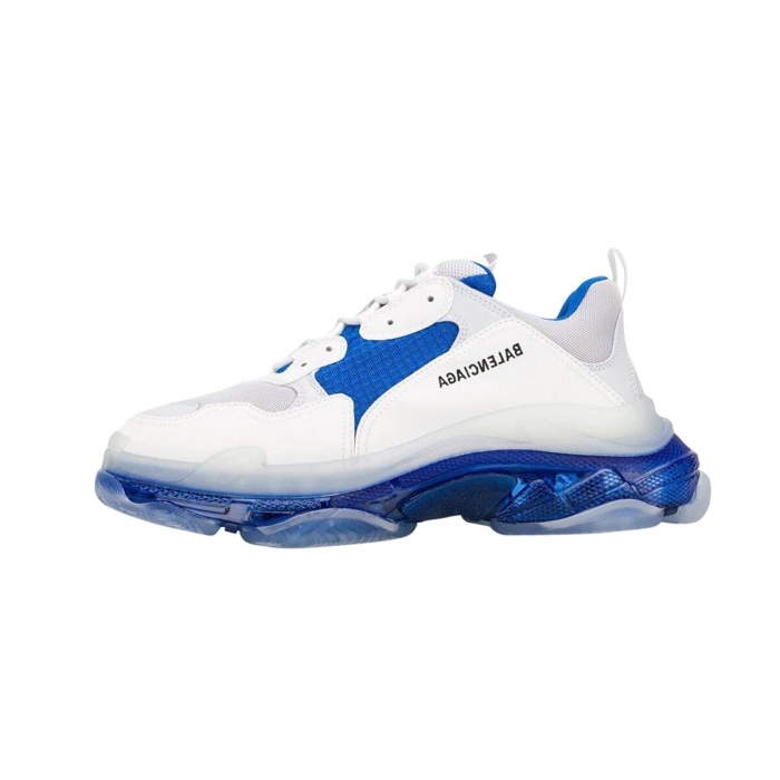 Balenciaga Triple S Clear Sole Low Top Sneakers White Blue