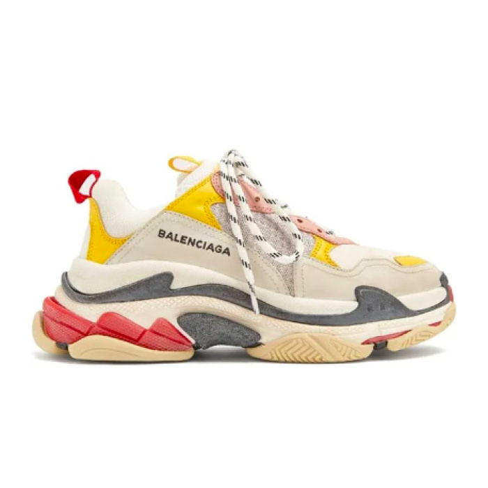 Balenciaga Triple S Cream Yellow Red Sneaker