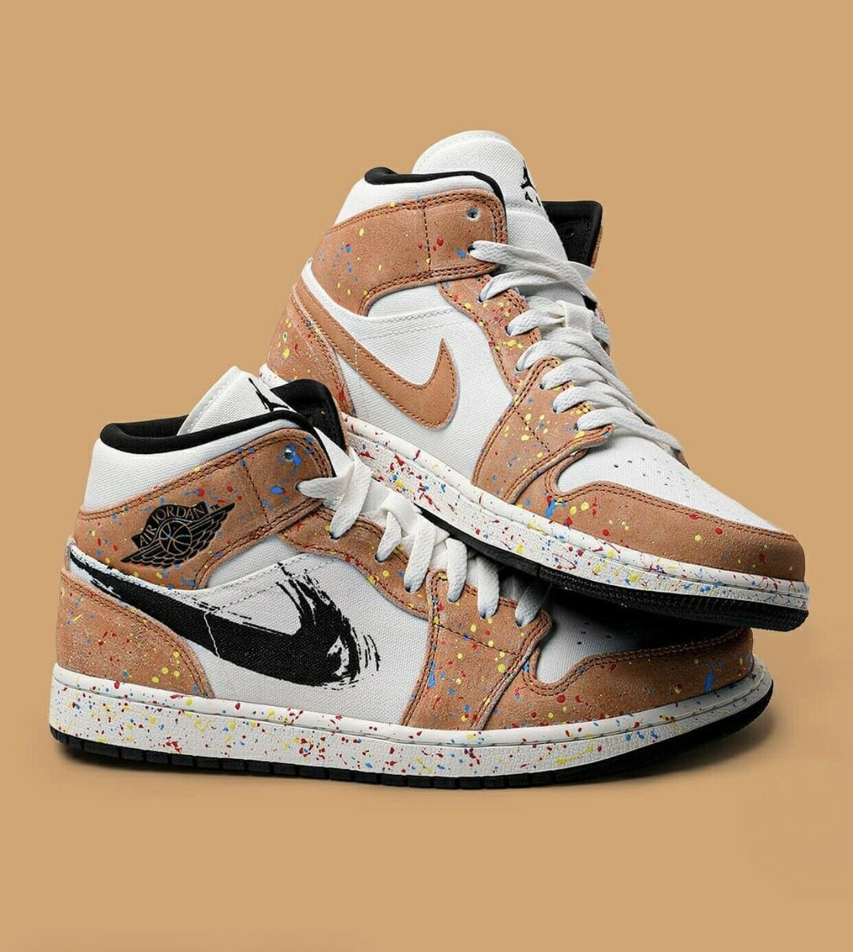 Nike Air Jordan 1 Mid SE Brushstroke Paint Splatter