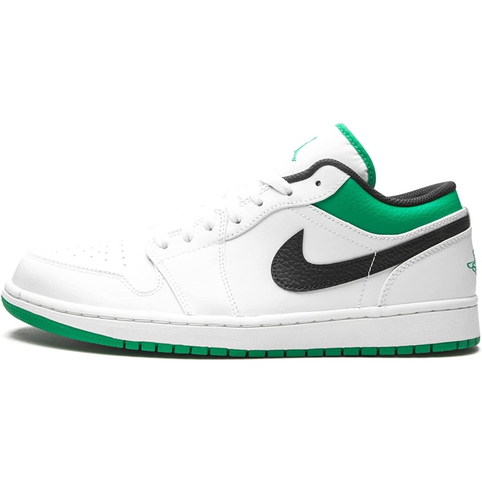 Nike Air Jordan 1 Low White and Lucky Green