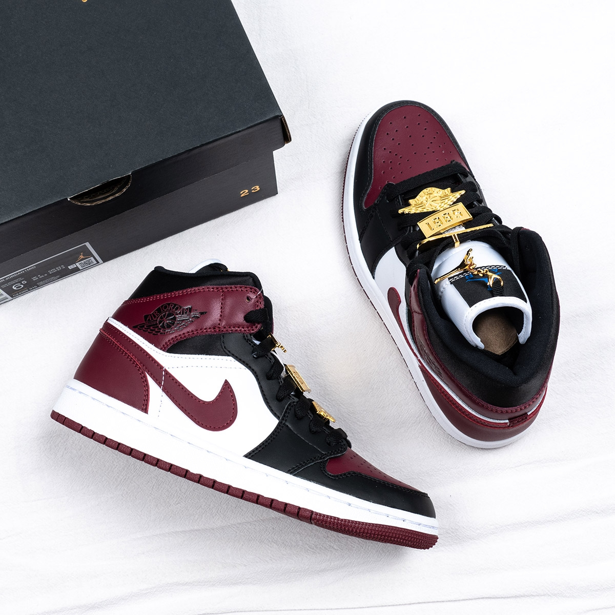 Nike Air Jordan 1 Mid SE Gold Pendants