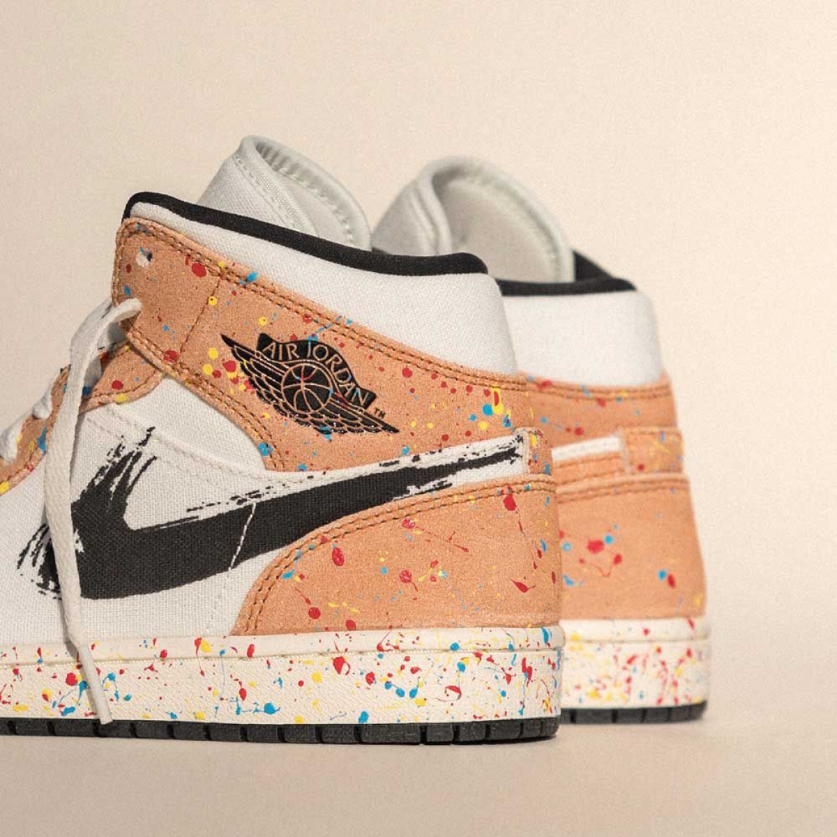 Nike Air Jordan 1 Mid SE Brushstroke Paint Splatter