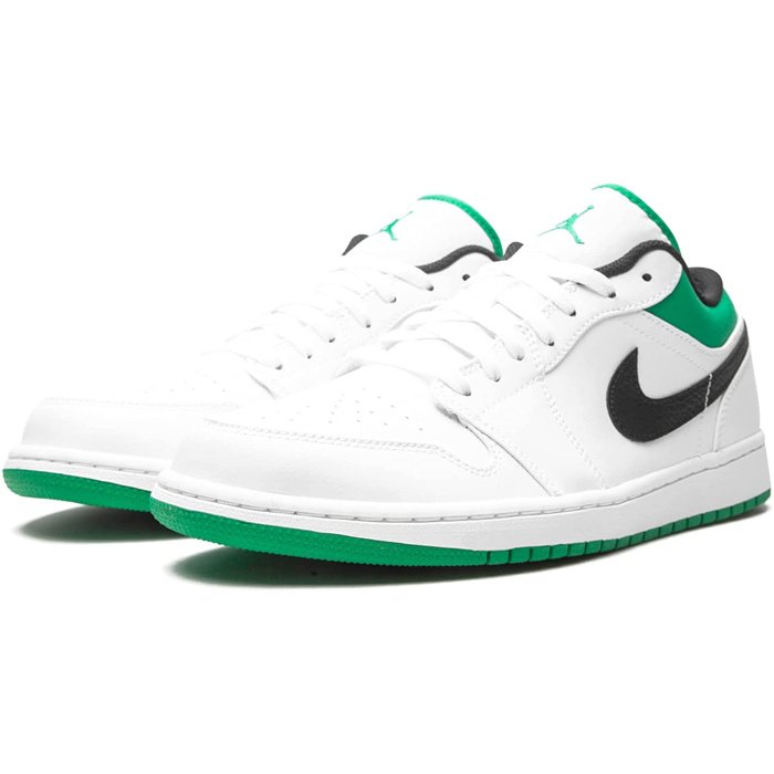 Nike Air Jordan 1 Low White and Lucky Green