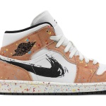 [Authorize✅]Nike Air Jordan 1 Mid SE Brushstroke Paint Splatter for sale - Image 5
