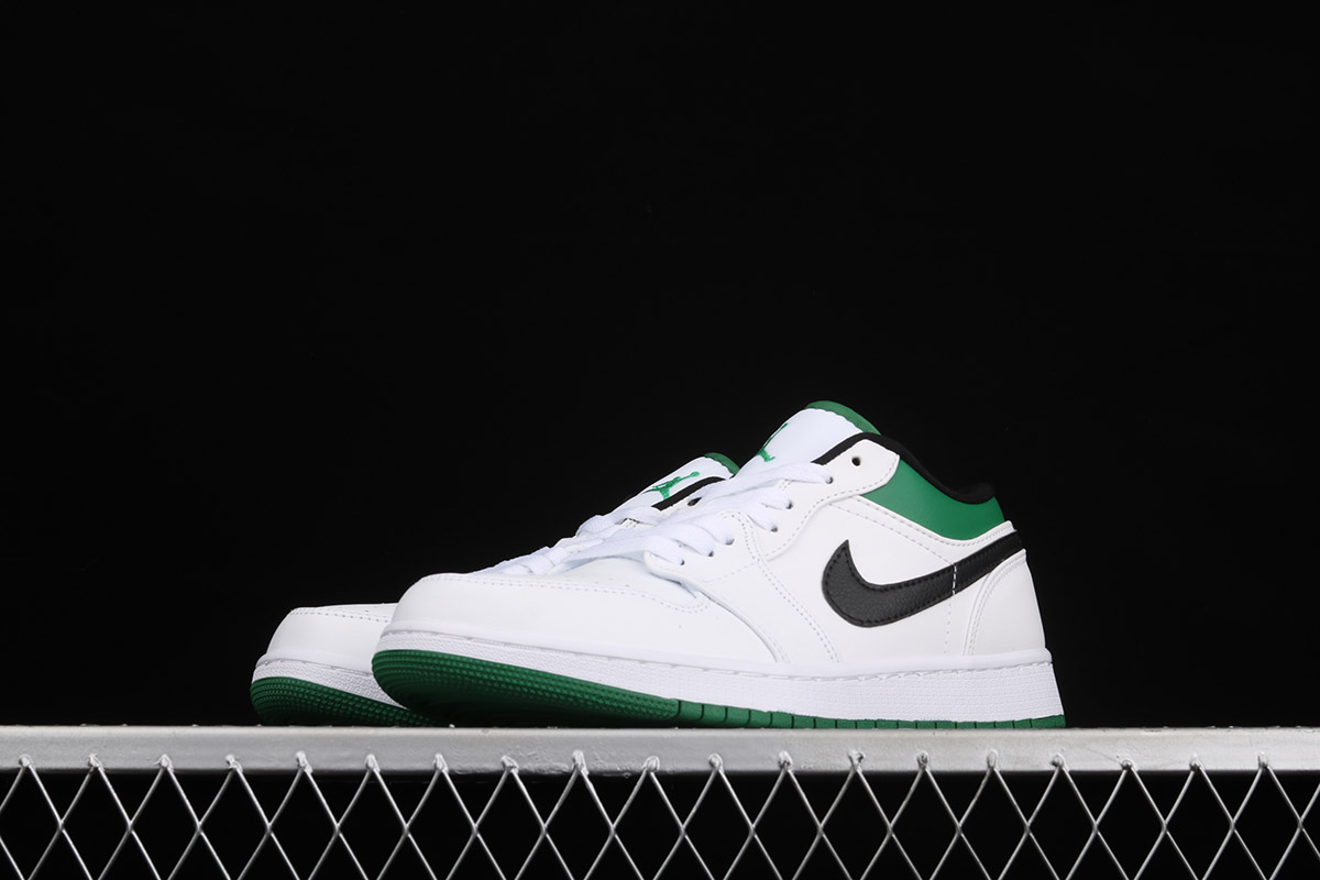 Nike Air Jordan 1 Low White and Lucky Green