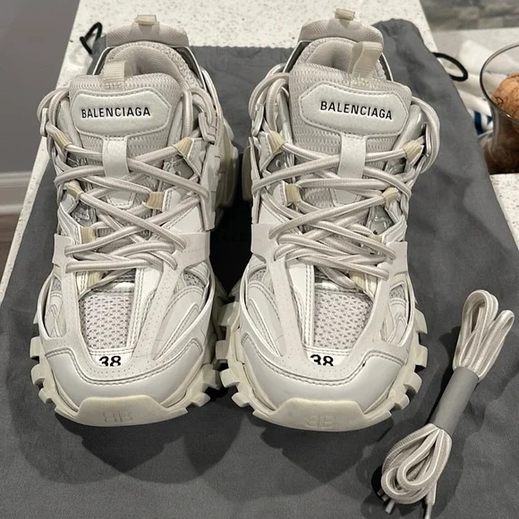 [Authorize✅]Balenciaga Track Runners White and Brown Leather for sale photo review