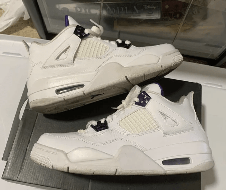 [Authorize✅]Air Jordan 4 Purple Metallic  Retro Nike Sneakers photo review