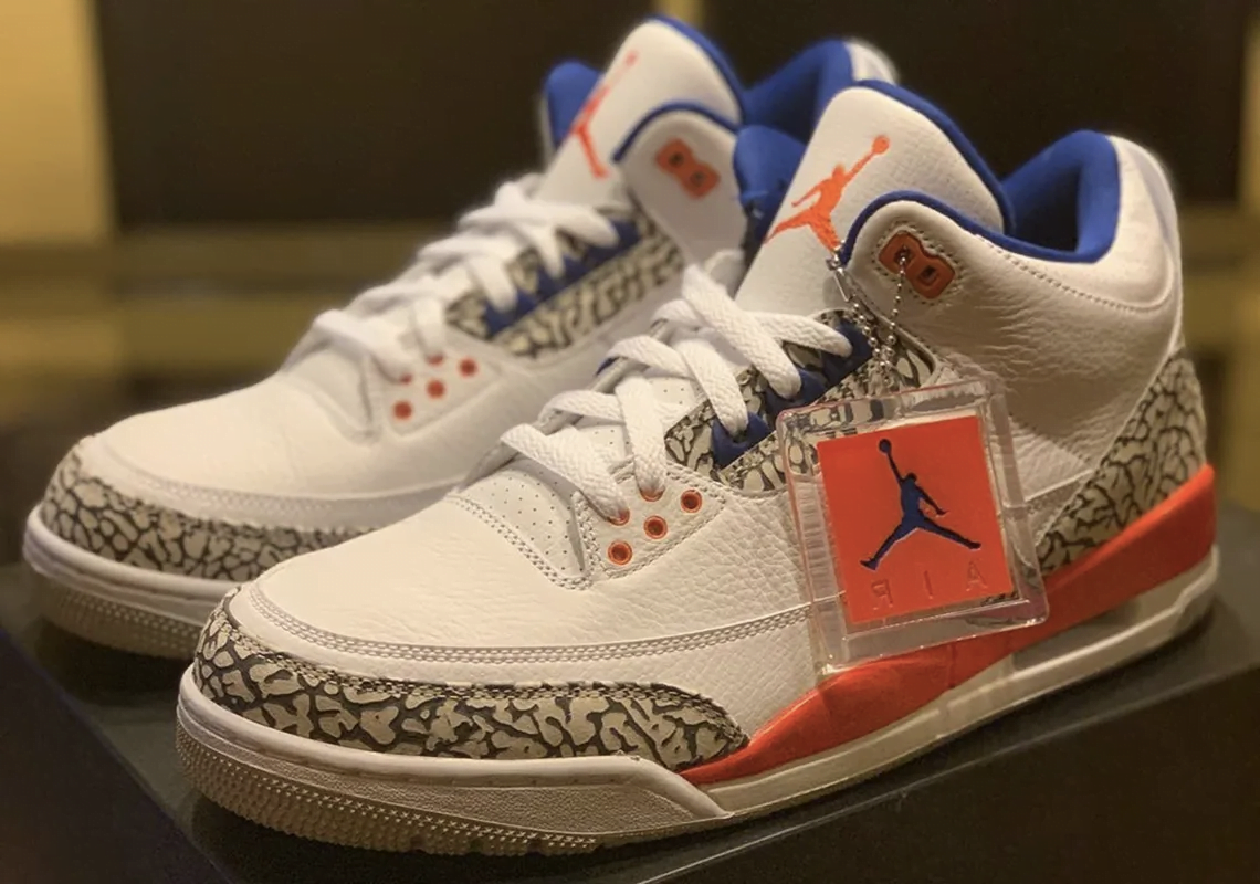 [Authorize✅]Air Jordan 3 Knicks White Old Royal-University Orange-Tech Grey photo review