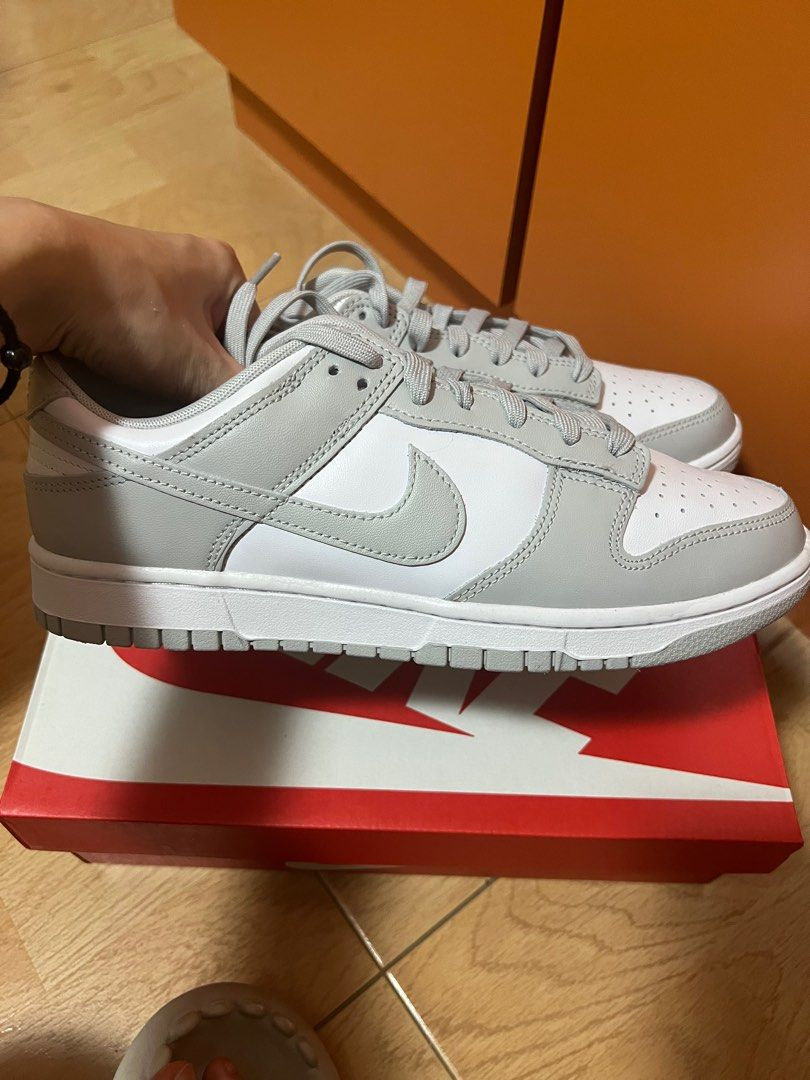 [Authorize✅]Classic Nike Dunk white grey leather Shoes Low Grey Fog  for sale photo review