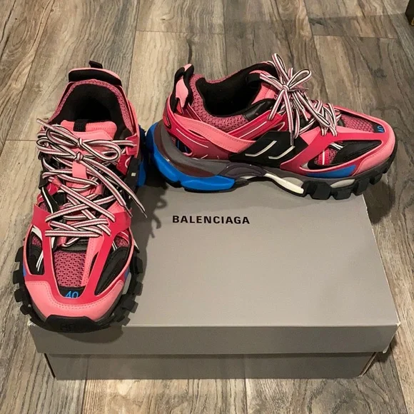 [Authorize✅]Balenciaga Wmns Track Trainer Pink Blue for sale photo review