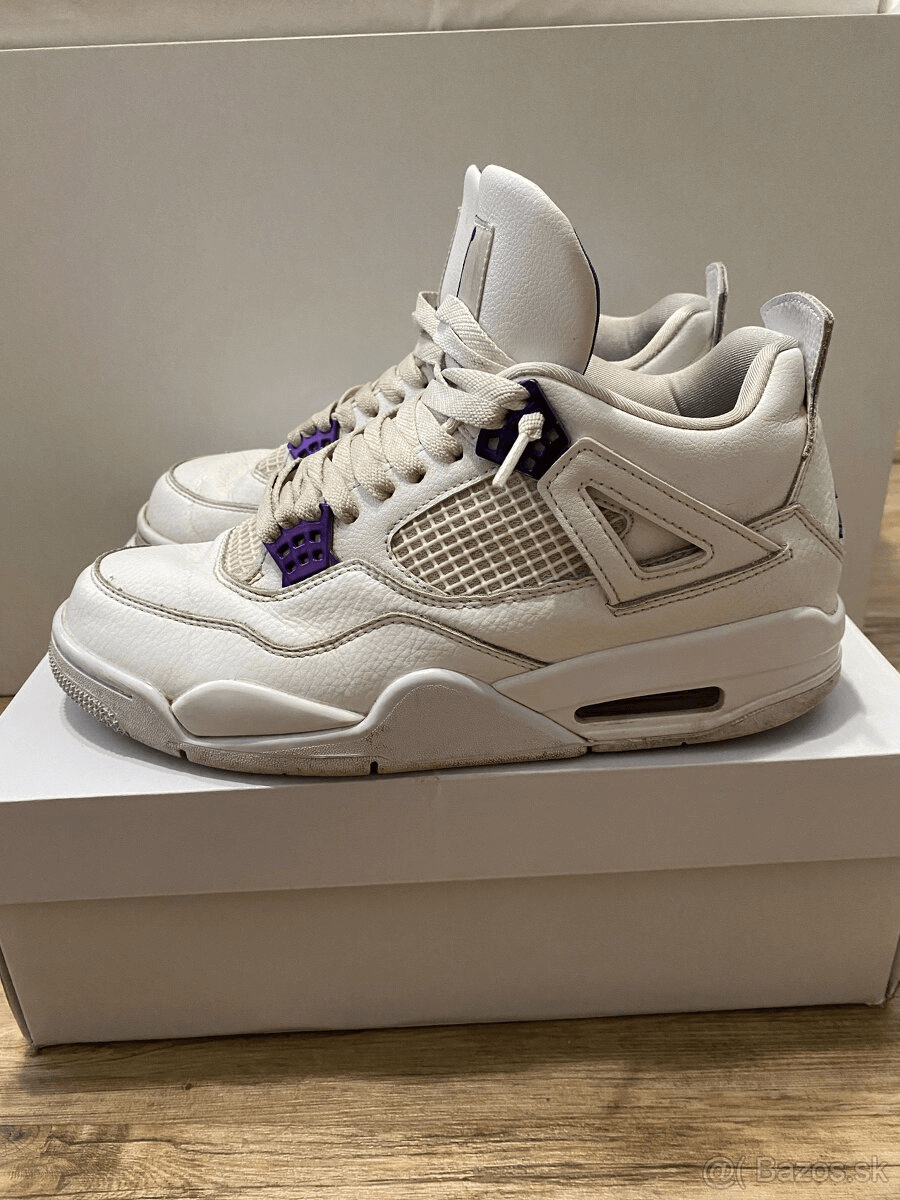 [Authorize✅]Air Jordan 4 Purple Metallic  Retro Nike Sneakers photo review