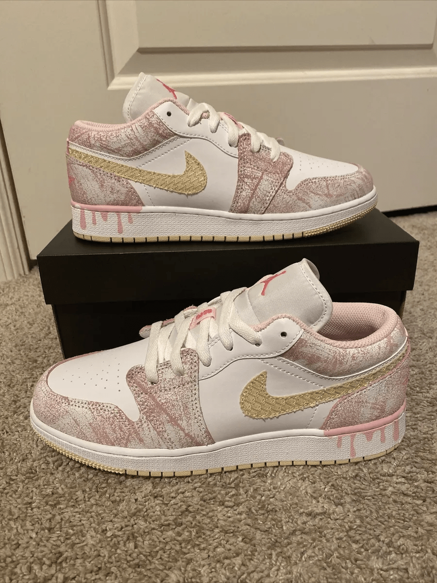 [Authorize✅]Nike Air Jordan 1 Low GS Paint Drip for sale photo review