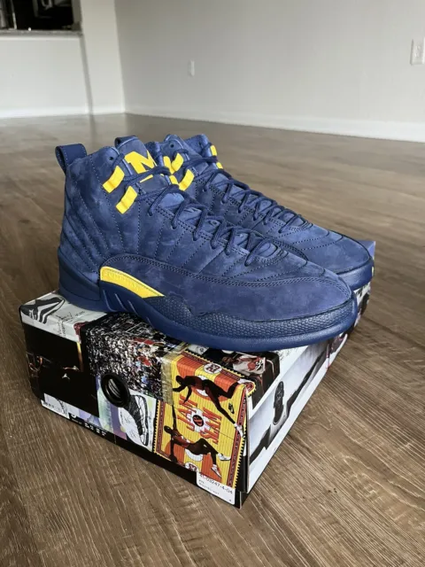 [Authorize✅]PSNY x Air Jordan 12 Retro Michigan Wolverines PE for sale photo review