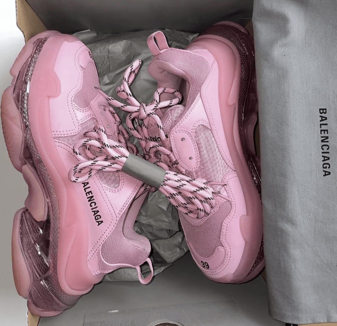 [Authorize✅]Balenciaga Triple S Clear Sole Pink Shoes Sneakers for sale photo review