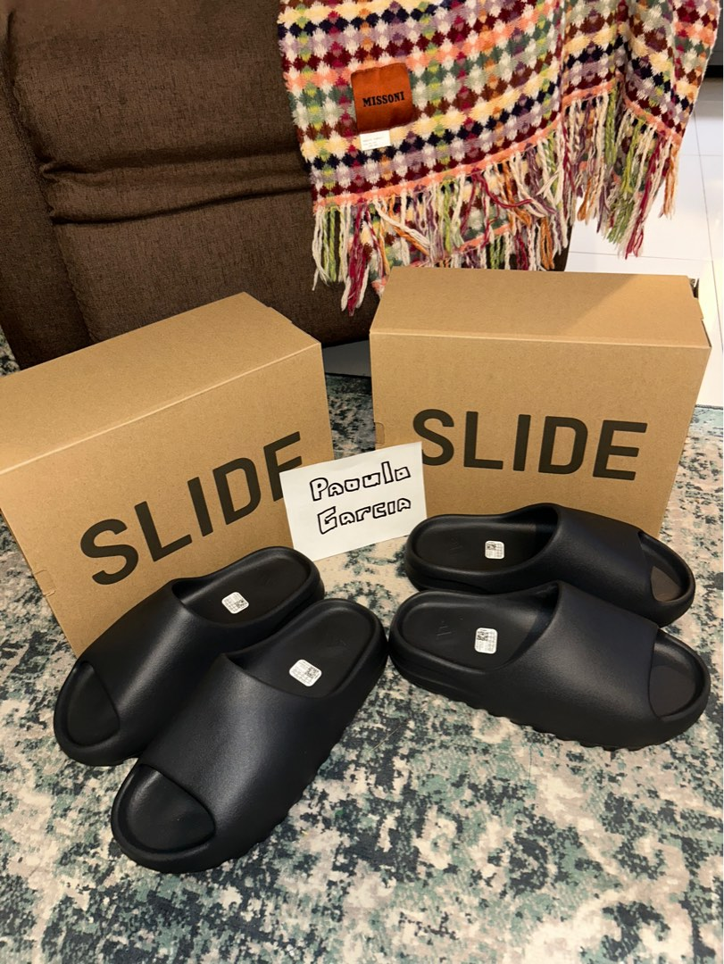 [Authorize✅]Yeezy Slides Onyx Black Slipper  Adidas for sale photo review