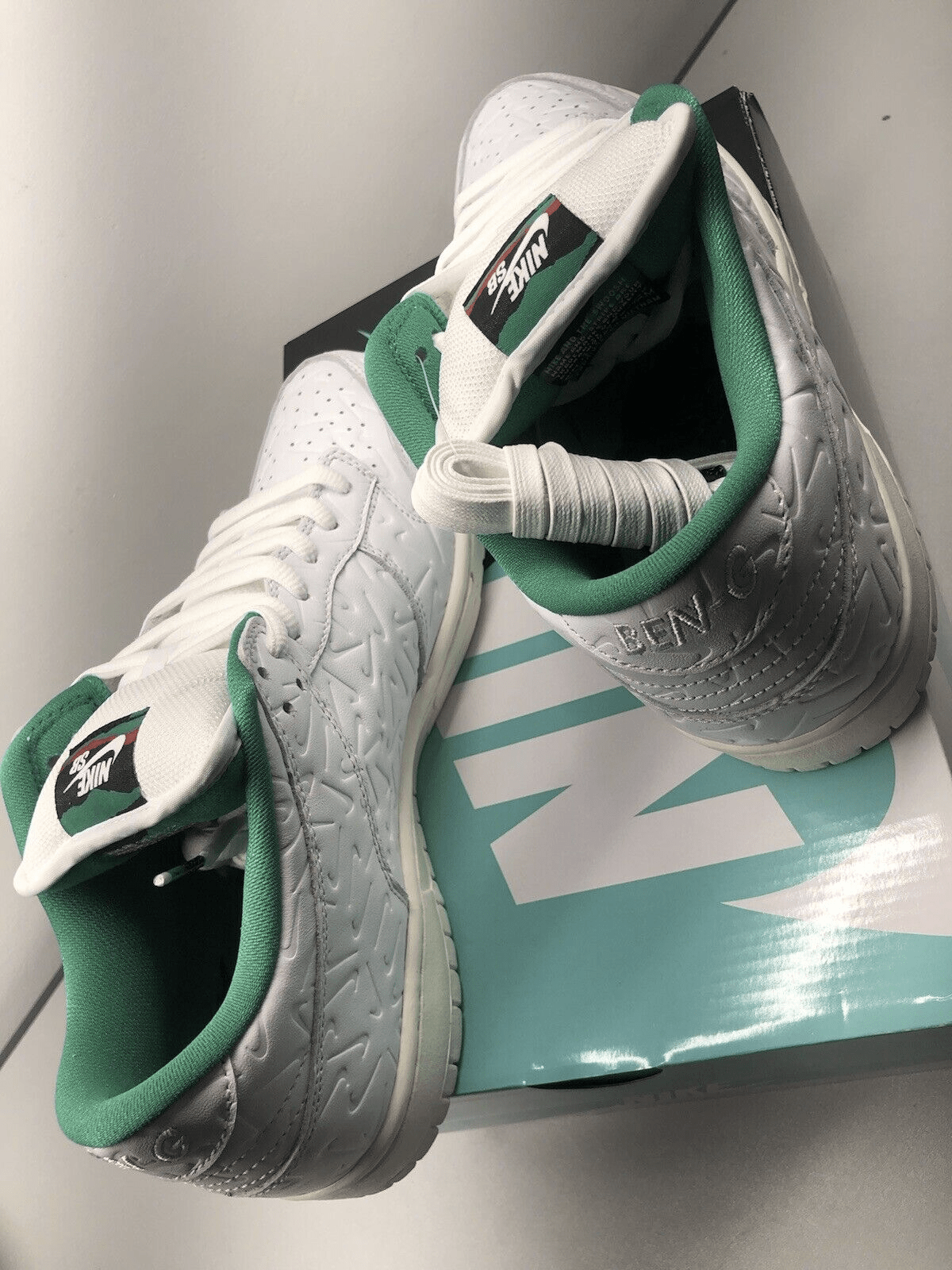 [Authorize✅]Ben-G X Nike SB Dunk Low White Lucid Green for sale photo review