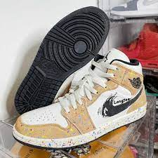 [Authorize✅]Nike Air Jordan 1 Mid SE Brushstroke Paint Splatter for sale photo review
