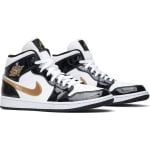 [Authorize✅]Air Jordan 1 Mid Patent SE Black Gold for sale - Image 2