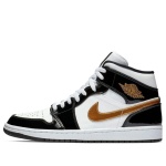 [Authorize✅]Air Jordan 1 Mid Patent SE Black Gold for sale