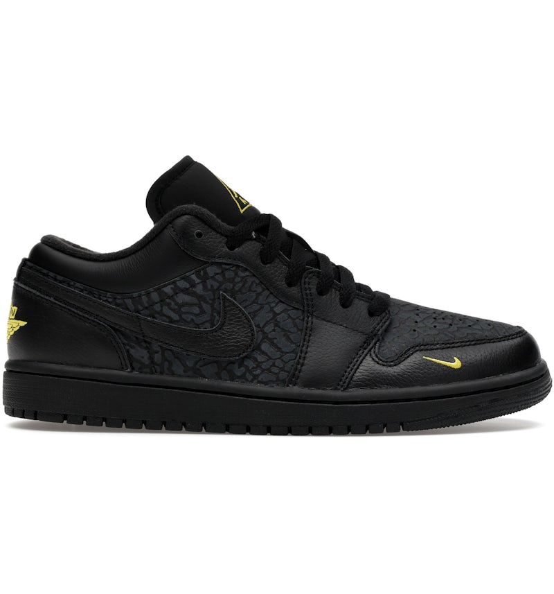 air-jordan-1-low-black-elephant-print-product Jordan 1 Low Black Elephant Print - Image 1